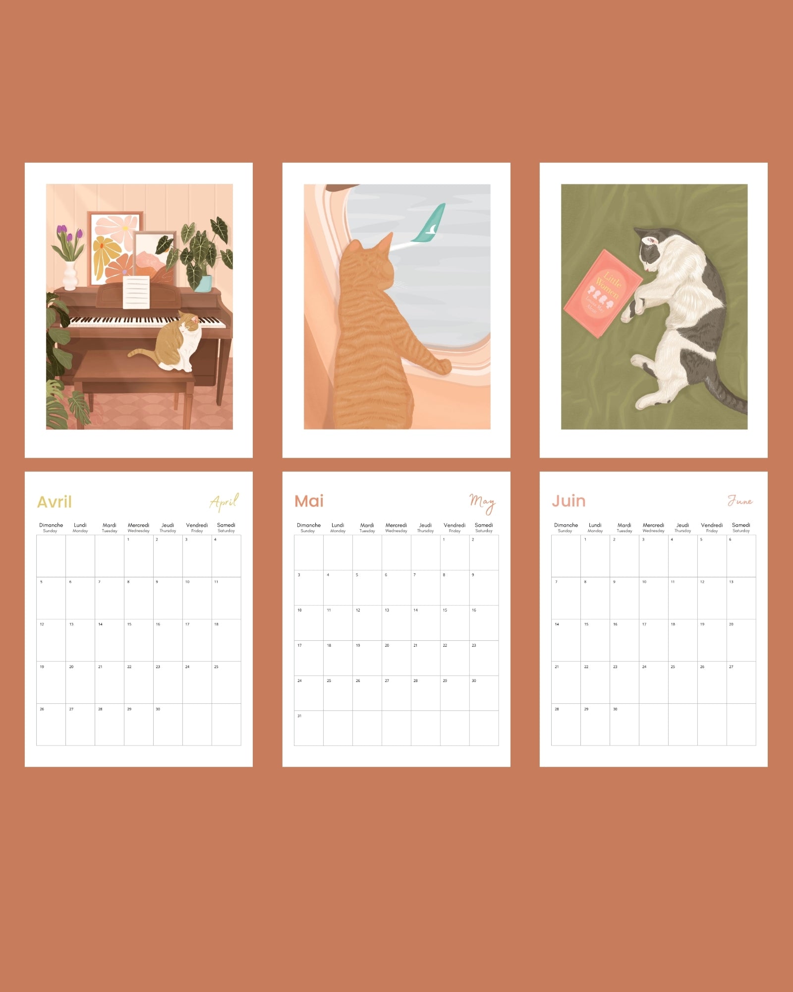 2026 Cat Wall Calendar