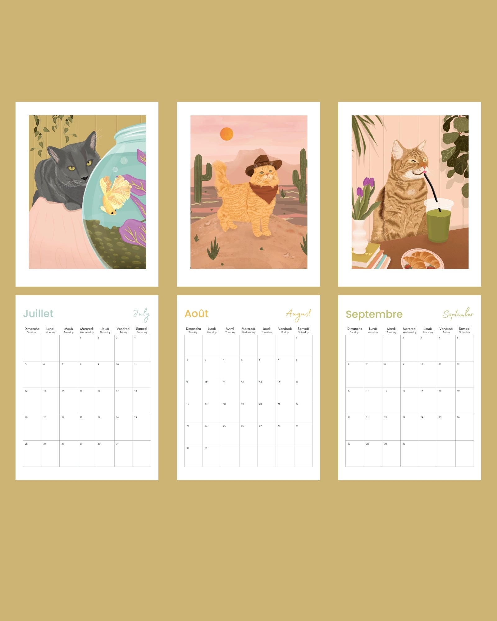 2026 Cat Wall Calendar