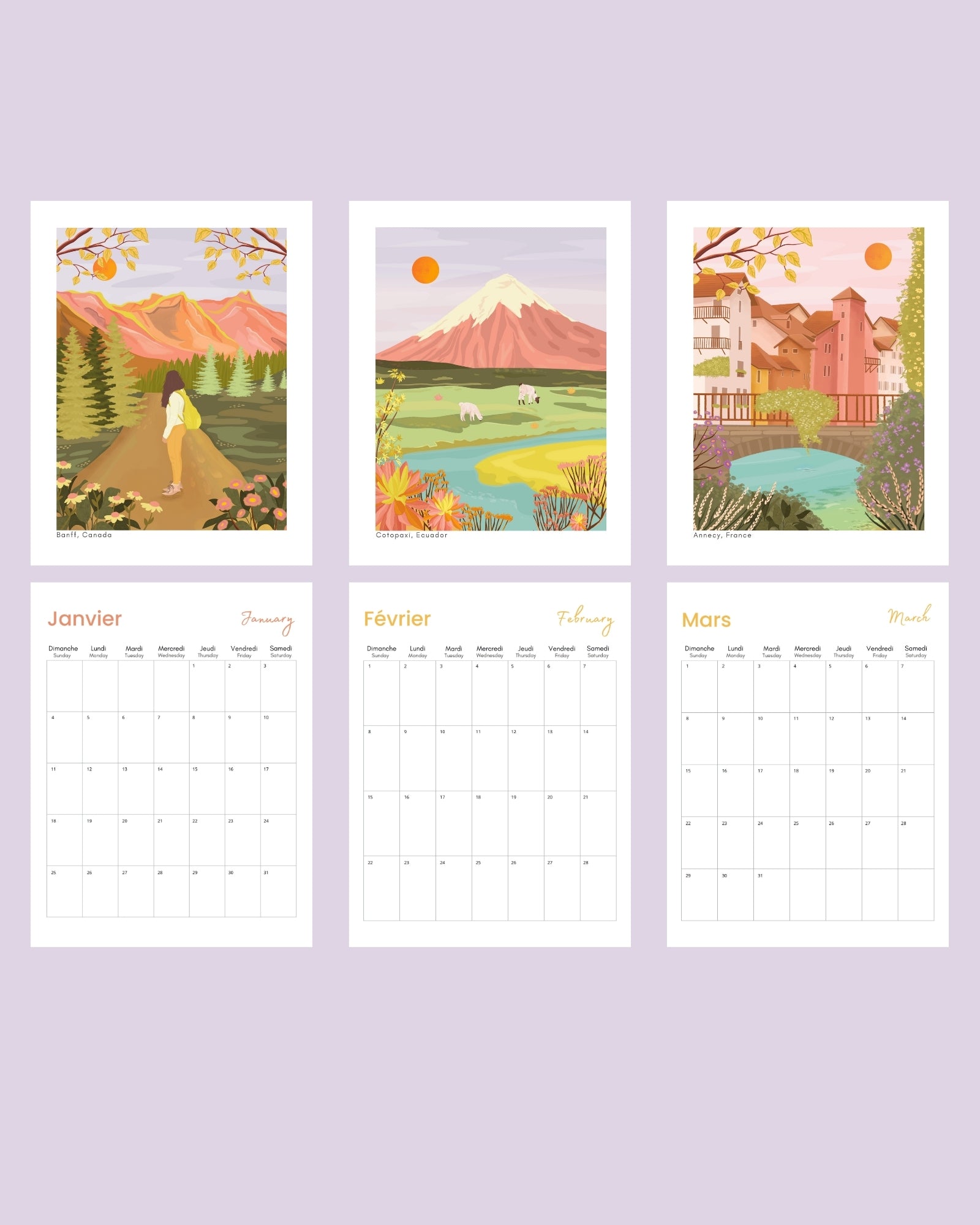 2026 Travel Wall Calendar