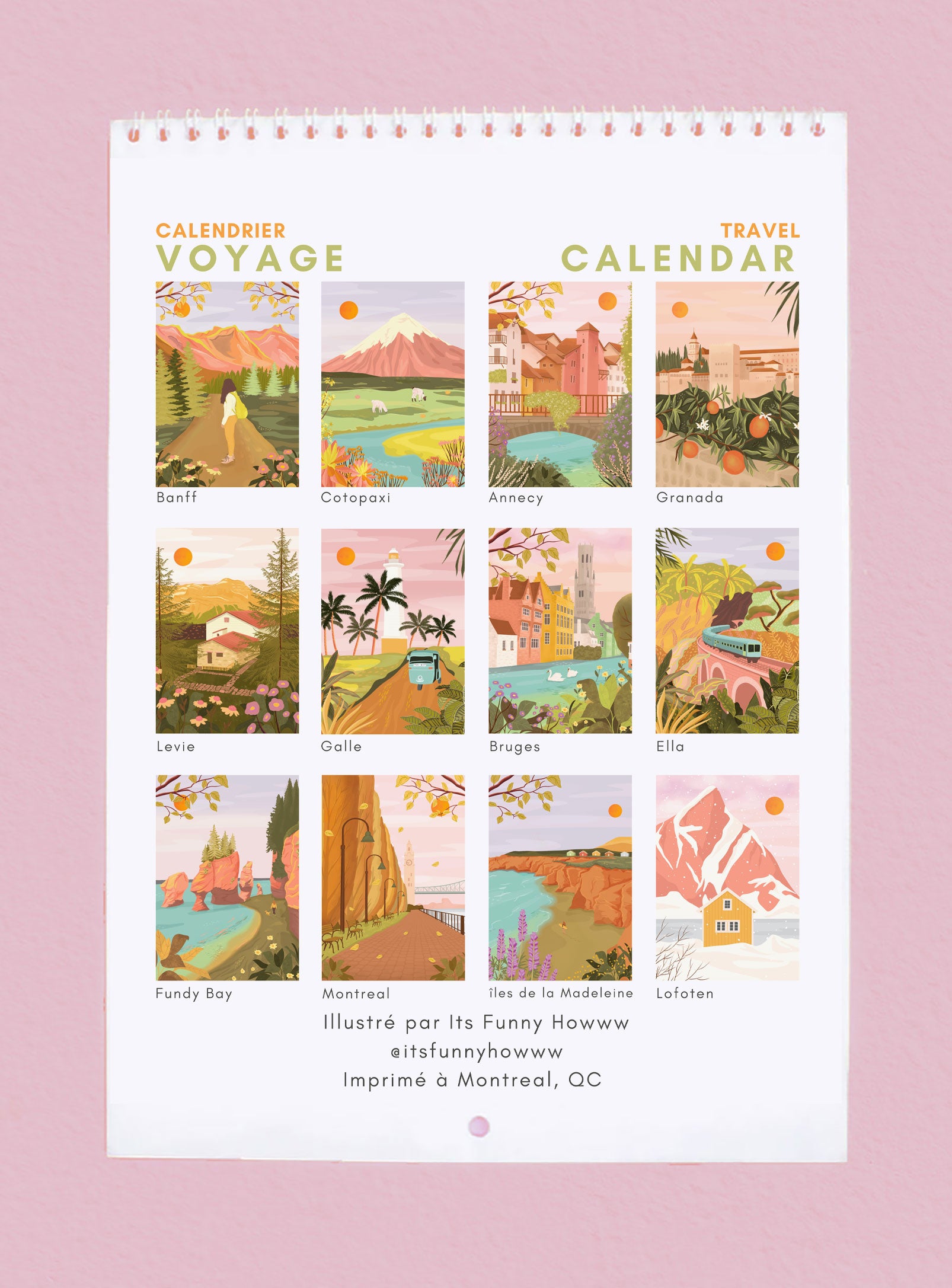 2026 Travel Wall Calendar