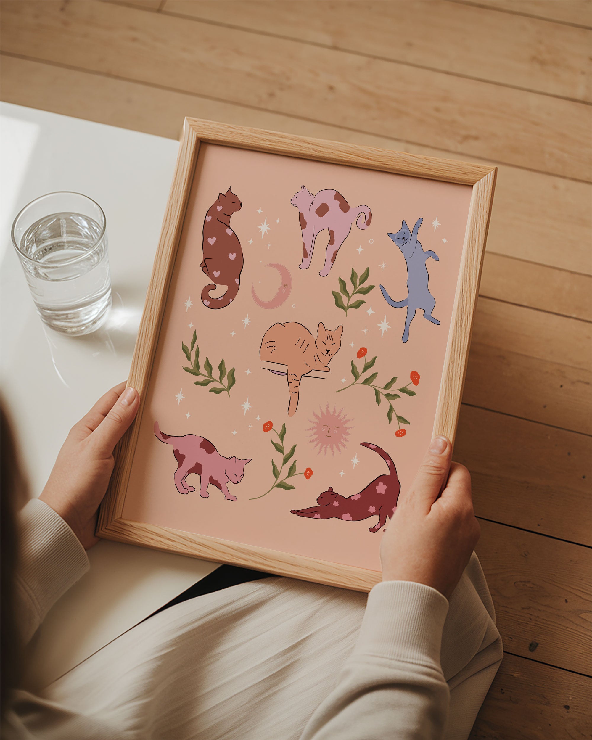 Mystical Cats (Beige)