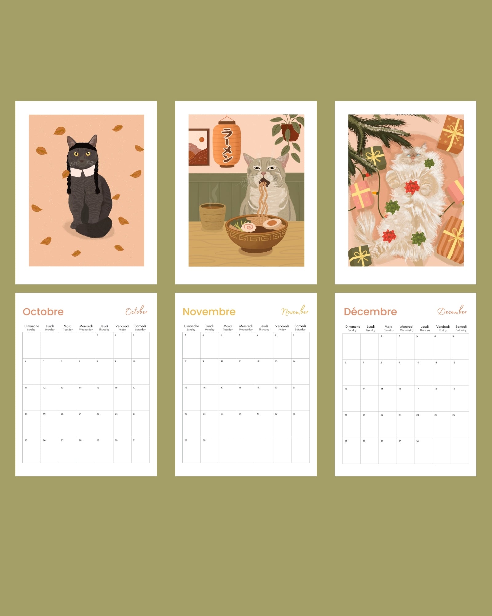 2026 Cat Wall Calendar