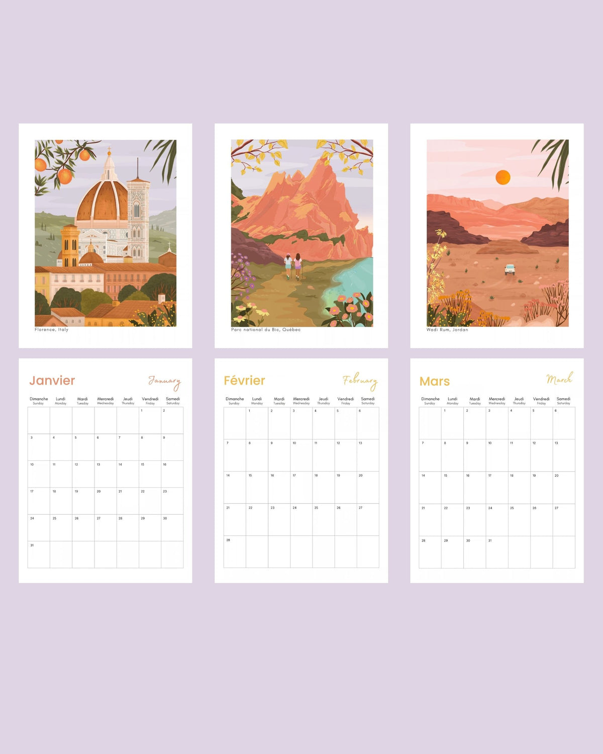2027 Travel Wall Calendar