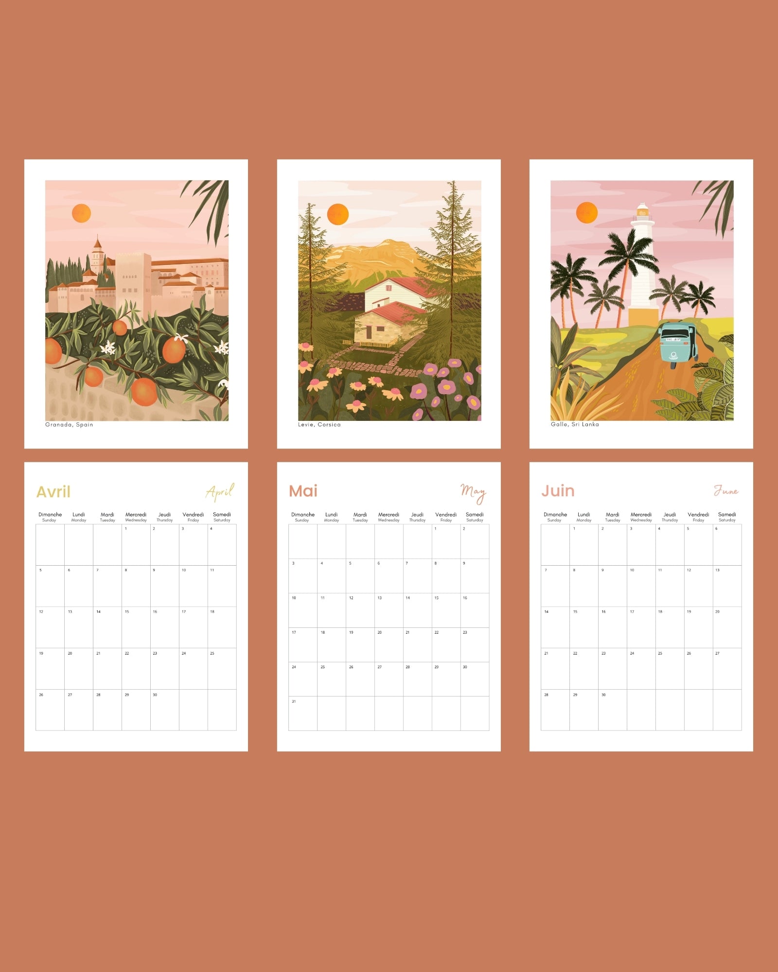 2026 Travel Wall Calendar