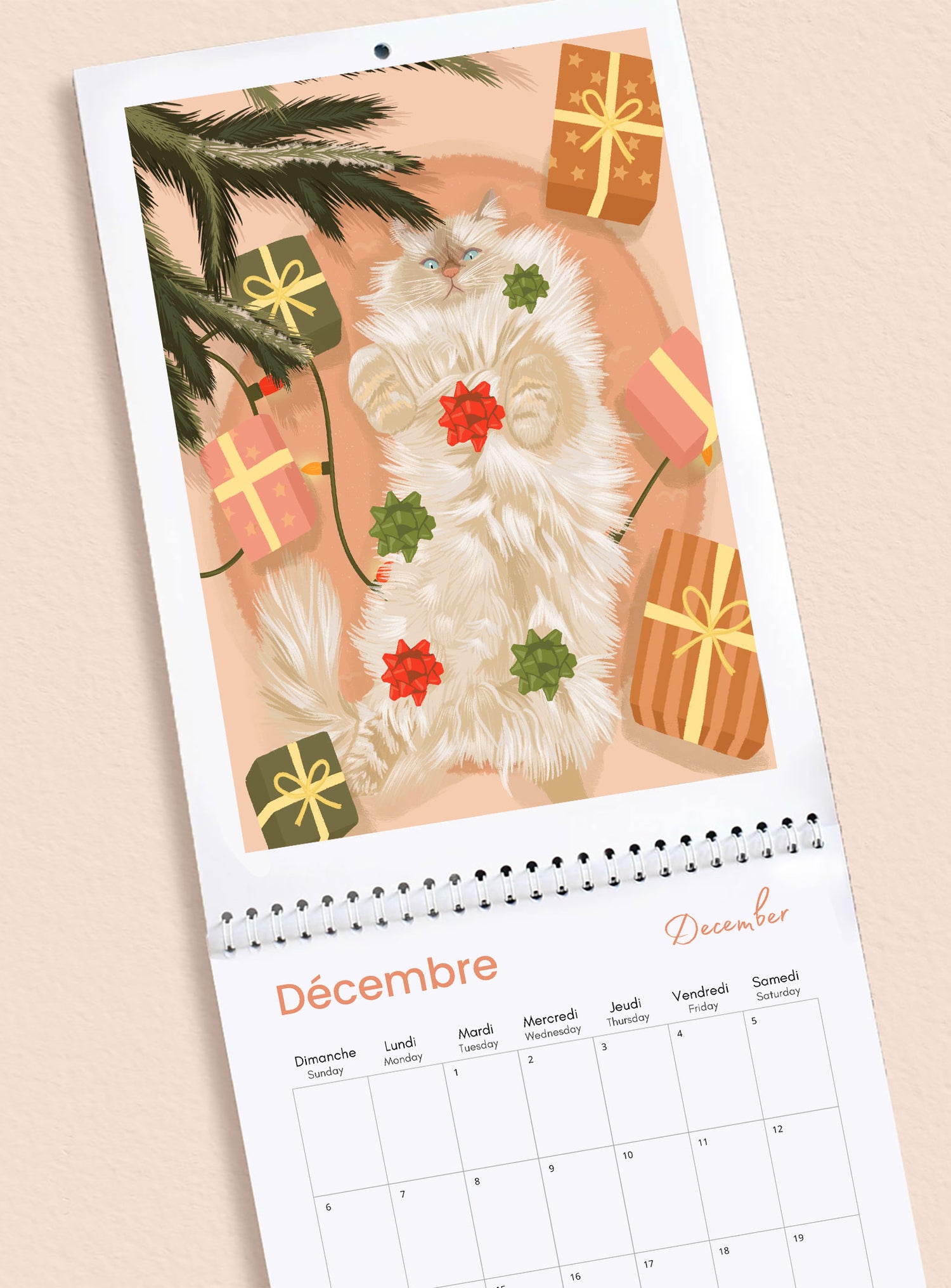 2026 Cat Wall Calendar