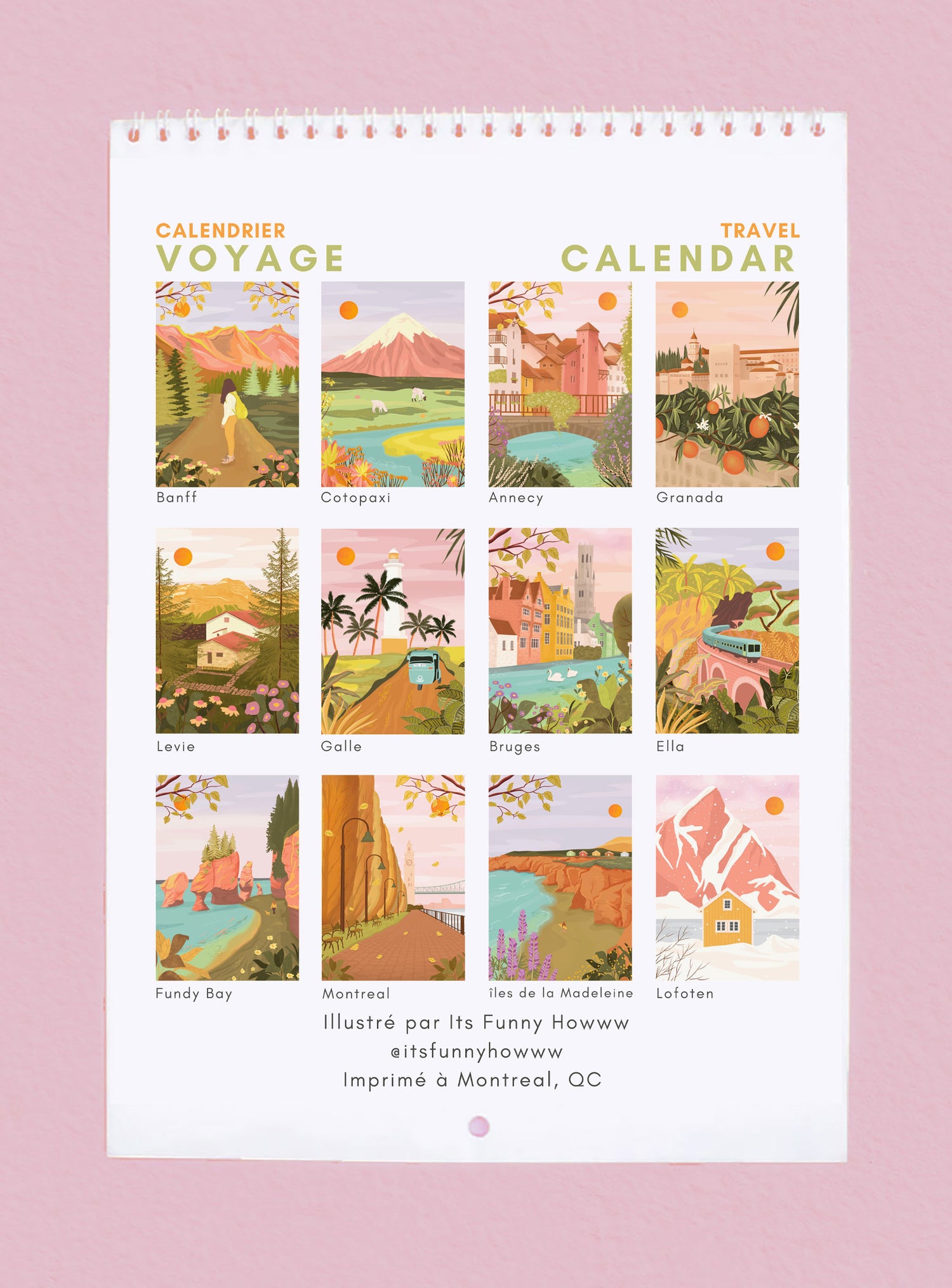 2026 Travel Wall Calendar