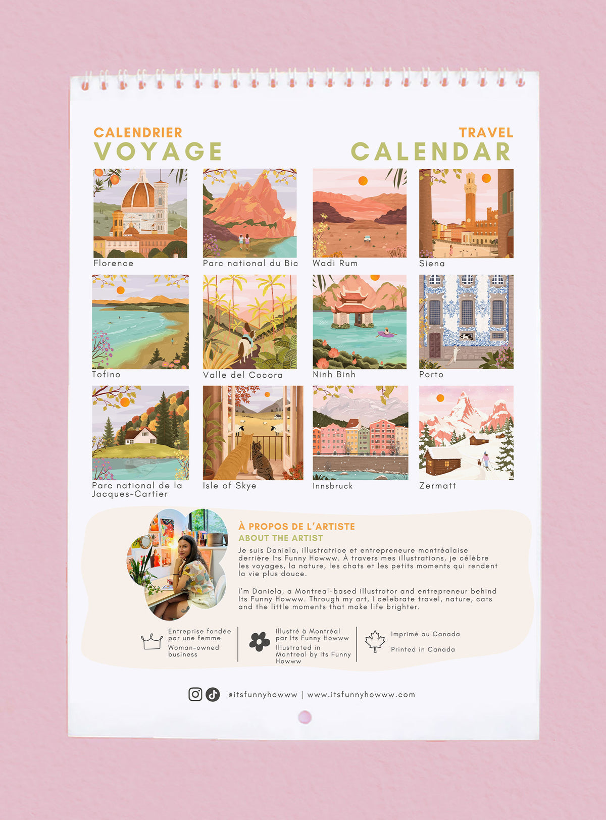 2027 Travel Wall Calendar