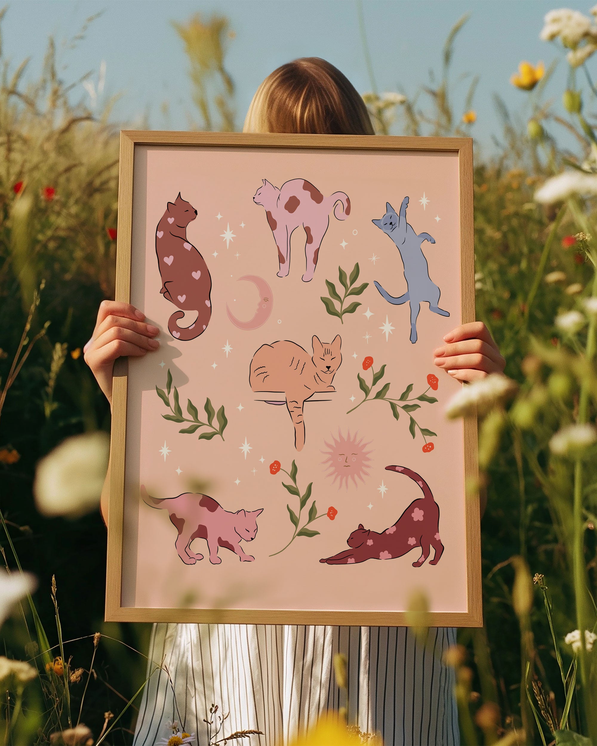 Mystical Cats (Beige)