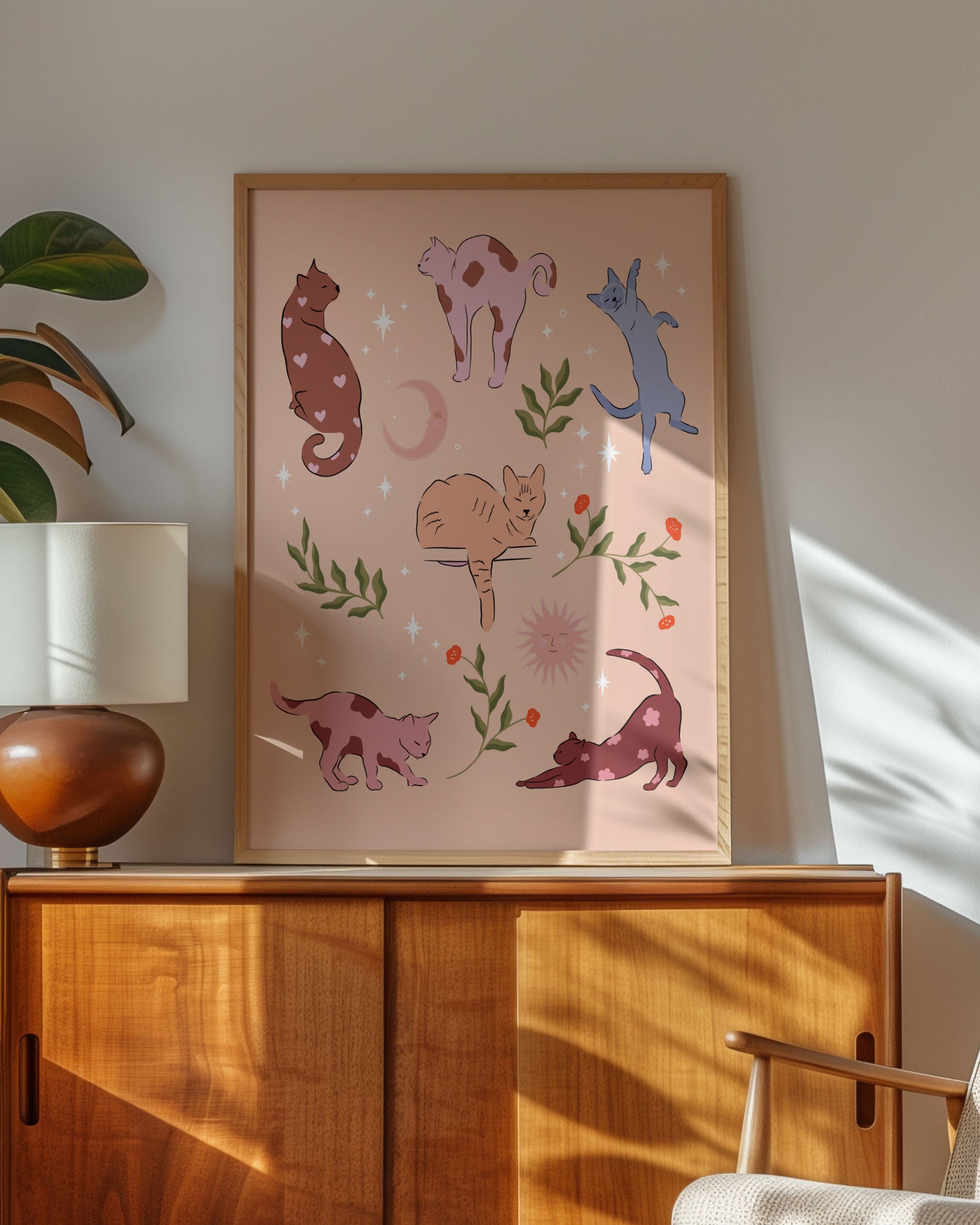 Mystical Cats (Beige)