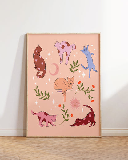 Mystical Cats (Beige)