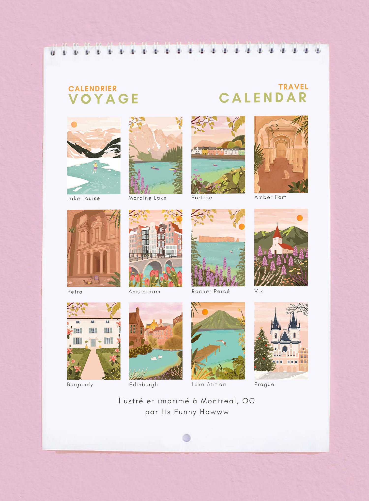 Calendrier de voyage 2025